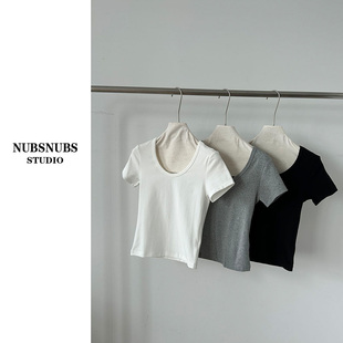 3.28大林自制  口碑T 91棉 大U领T恤打底衫