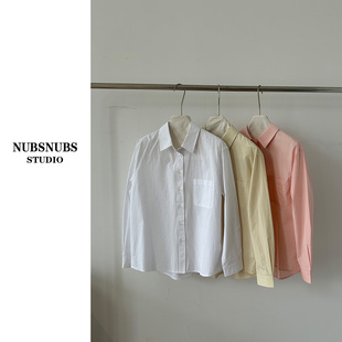 多巴胺 衬衫 100棉 简约纯色通勤长袖 叠穿韩版 3.1大林自制