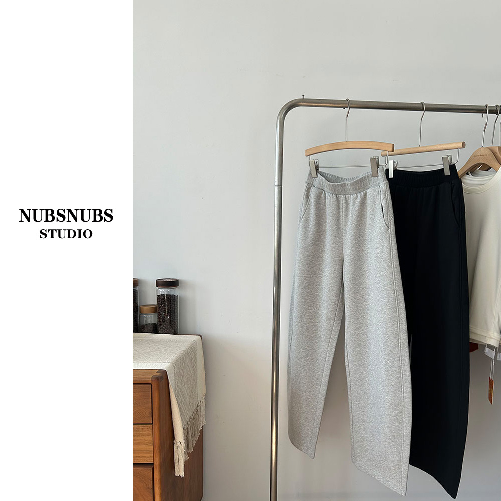 12.3大林自制 “避风港”直筒加绒保暖休闲卫裤