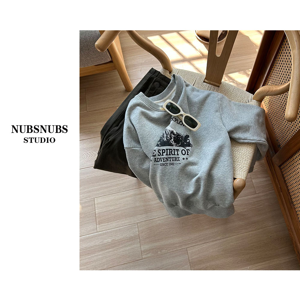 NUBSNUBS大林出品“松弛调性”加绒毛圈卫衣