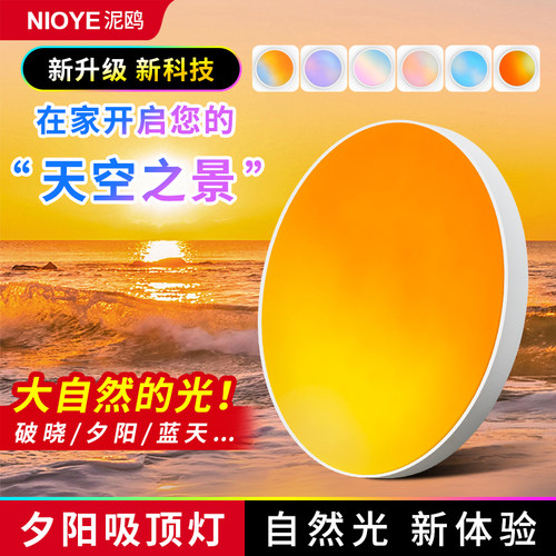夕阳落日灯青天晴空灯天境吸顶灯