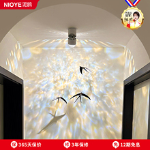 动态水波纹射灯明装嵌入式入户玄关装饰走廊过道投影水波纹氛围灯