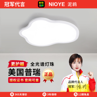 云朵吸顶灯儿童房间主卧室书房学习超薄美国普瑞全光谱护眼吸顶灯