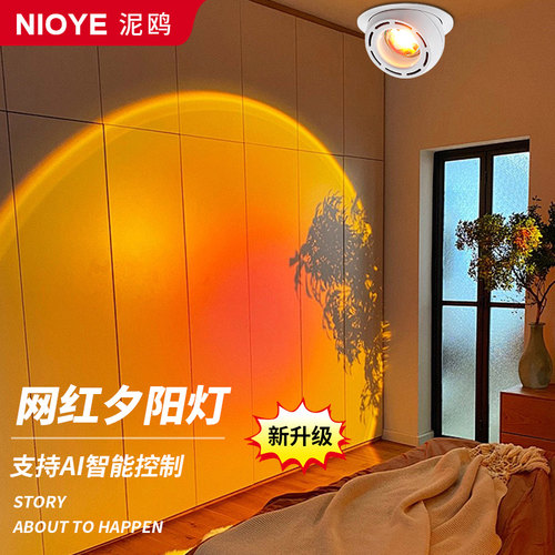 夕阳落日灯日落氛围射灯