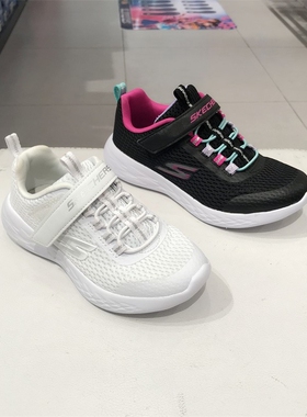 skechers斯凯奇新款女童鞋轻便透气网面魔术贴运动休闲鞋 82007L