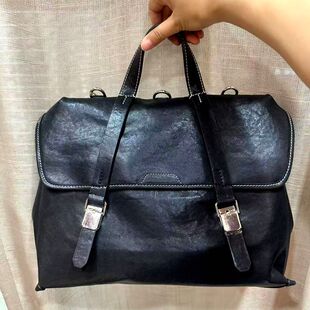 【郭柯宇同款】山行游历双肩包植鞣牛皮双肩包复古斜挎包男女通用