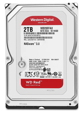 CMR垂直西部数据WD20EFZX/RX/AX红盘PLUS 2T台式机NAS硬盘