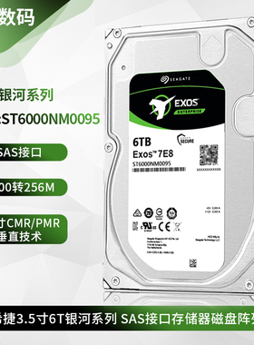 希捷 ST6000NM0095 银河3.5寸企业级6T存储服务器磁盘阵列台式