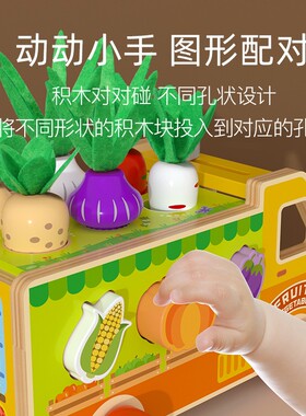 蒙氏拔萝卜颜色配对盒数数运算3幼儿园益智区早教儿童教玩具1CP45