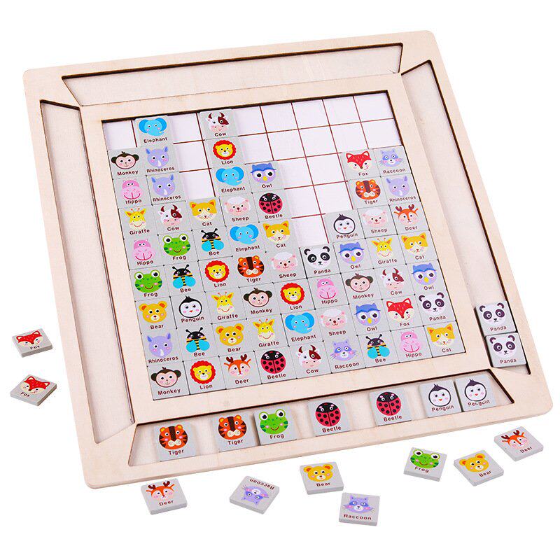 蒙氏木质婴儿宝宝啃咬磨牙安抚手摇铃6件套组合套装早教玩具D-56