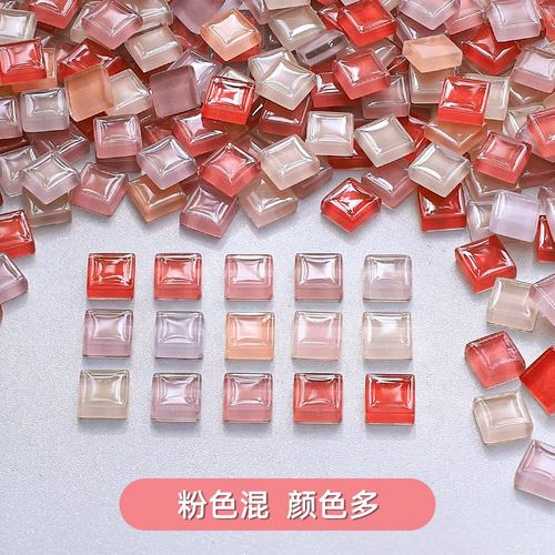 450粒1厘米彩色水晶玻璃马赛克拼贴画创意美工儿童手工diy材SW37