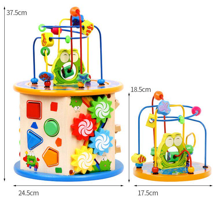 儿童木质百宝箱大绕珠幼儿园串珠游戏早教益智力盒玩具多功能SW54