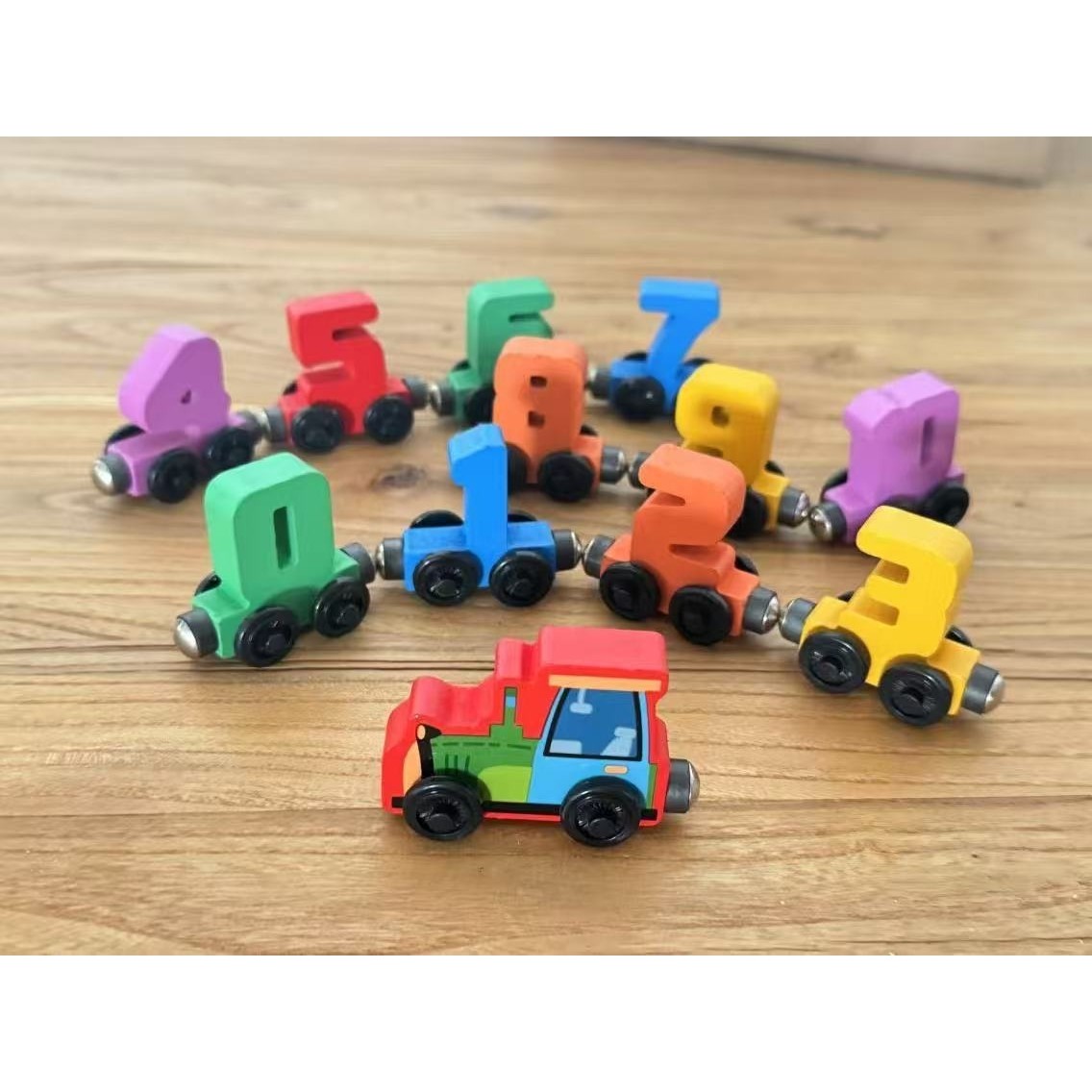 磁性数字小火车儿童拼装轨道积木益智力玩具宝宝1一3到6岁2男AW06