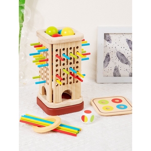 儿童抽木棍平衡游戏棒幼儿园专注力训练互动桌游空间思维益智AW25