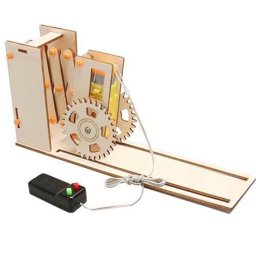 DIY电动道闸科技小制作电动伸缩门中小学生实验套盒STEAM礼物SW21