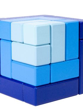 木质百变立方体魔方拼装玩具叠叠乐儿童启蒙玩具6-12云和木制AS53