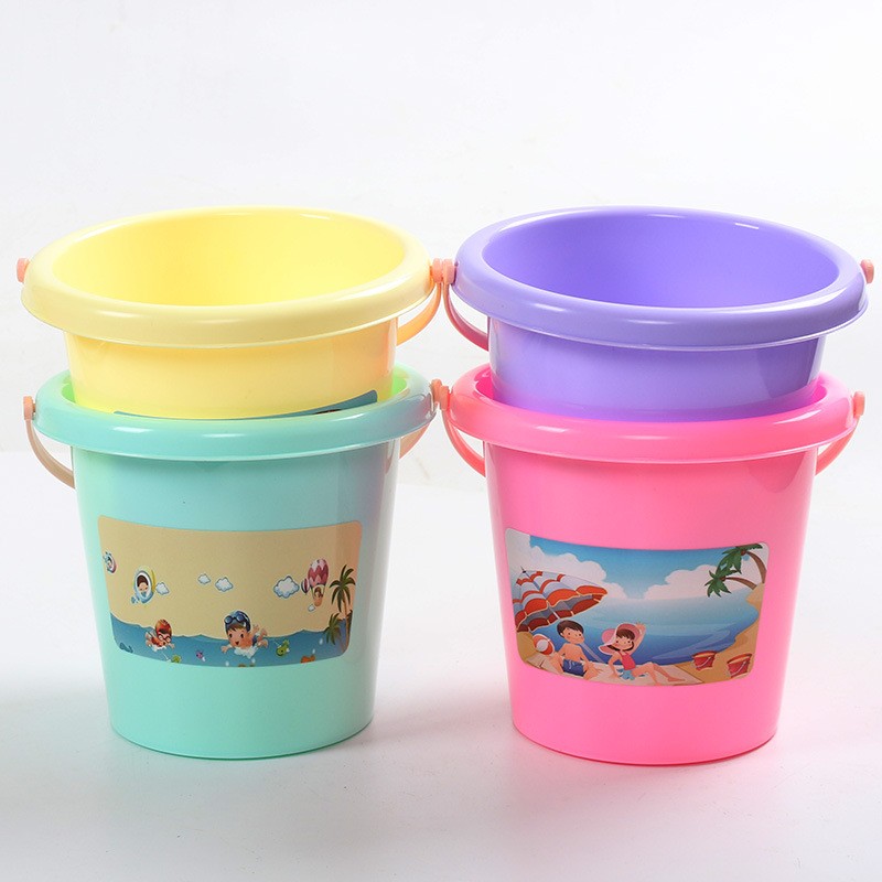 儿童沙滩玩具 塑料小水桶钓鱼桶幼儿园 玩沙玩具 沙池小桶sw76