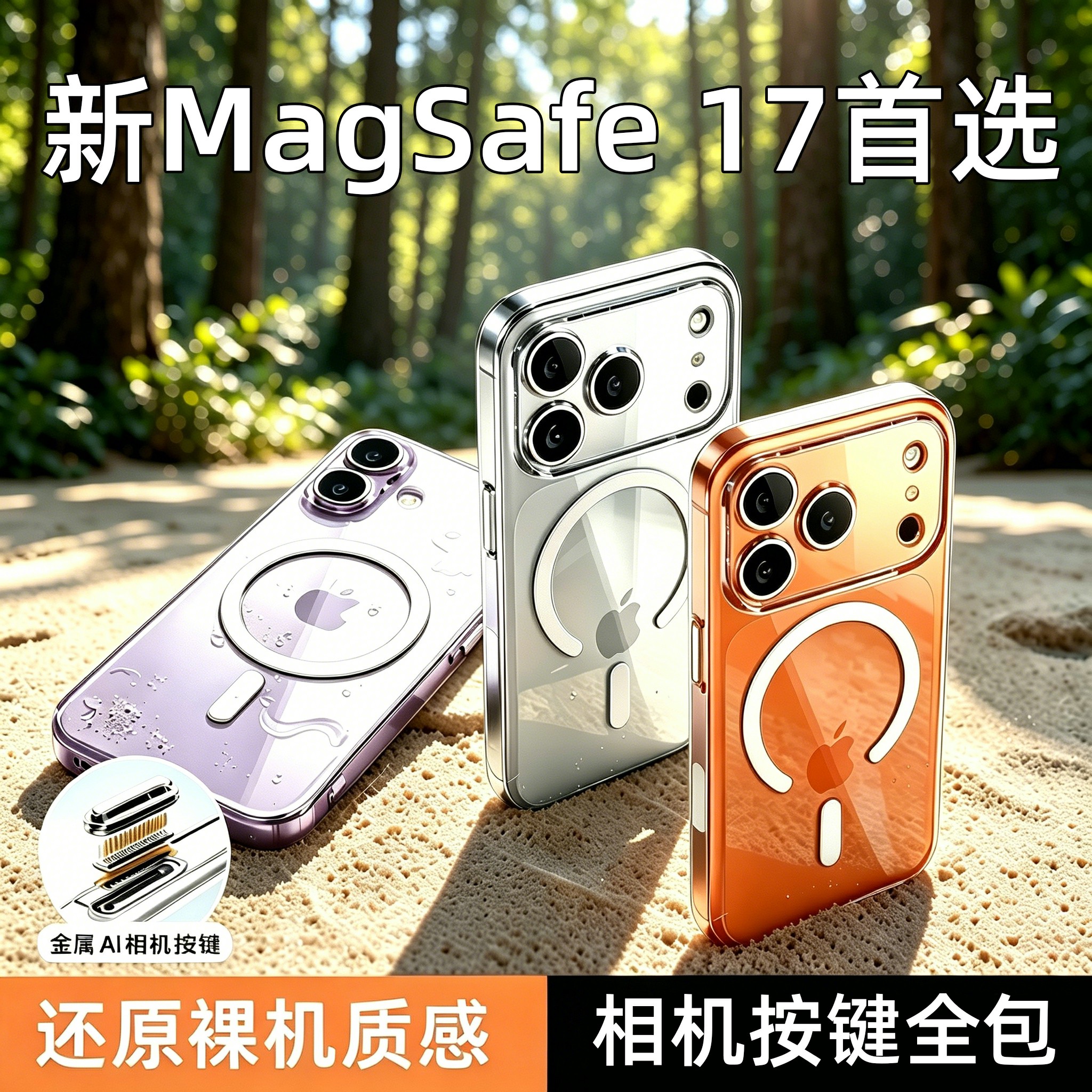 韩老魔iPhone17磁吸抗黄手机壳