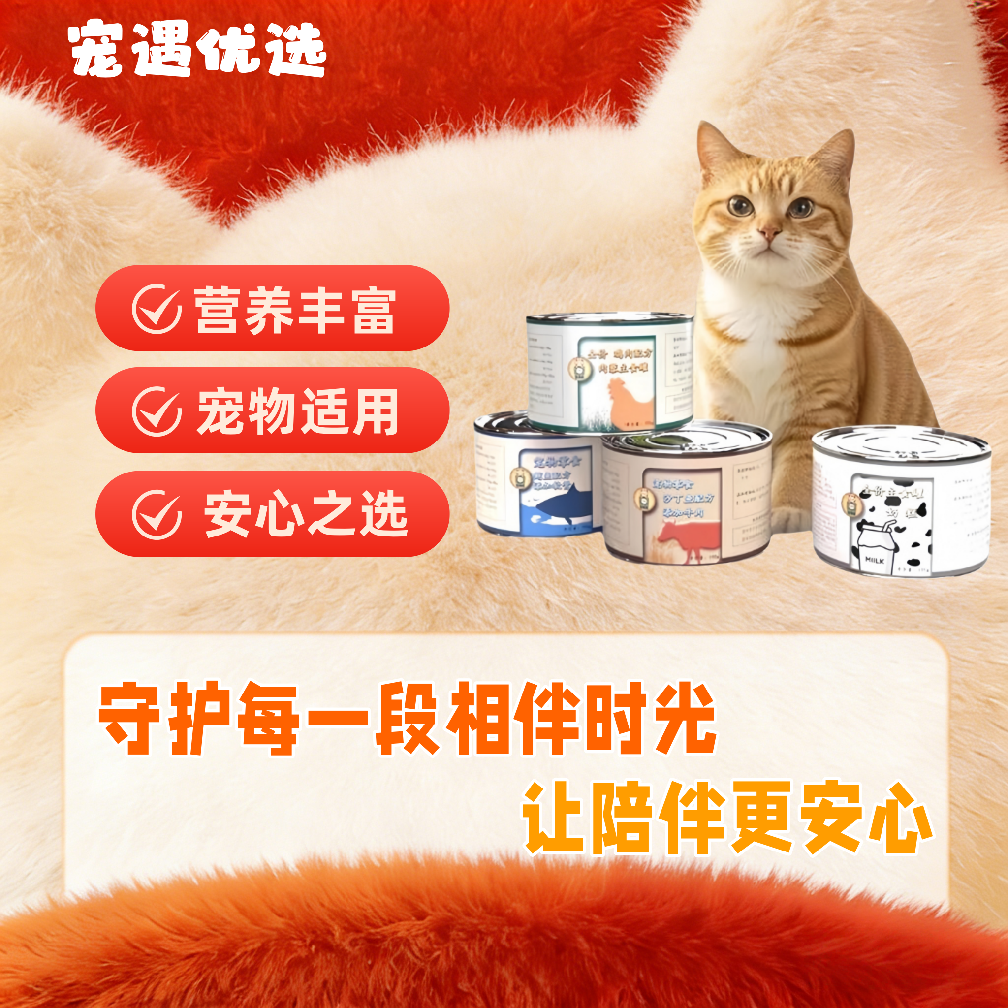 莉米亚猫罐头195g主食罐补充营养猫咪零食罐头牛肉鸡肉鲔鱼多肉蓉
