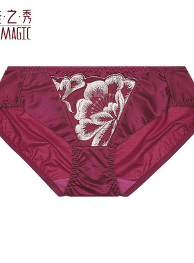 夏娃之秀女性感舒适蕾丝提臀收腹中腰内裤女士三角裤短裤K5038
