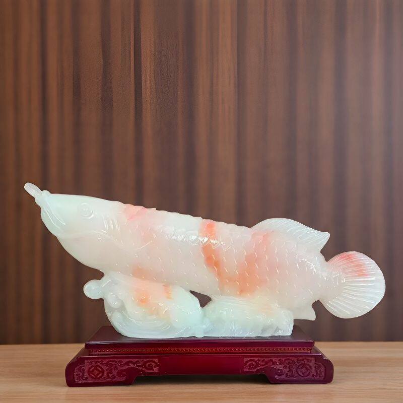招财龙鱼摆件客厅酒柜工艺品玄关办公室装饰品乔迁开业高档礼品