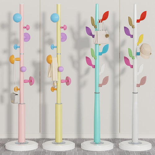 儿童衣架落地蘑菇家用杆式衣帽架挂衣可爱立式挂包网红卧室挂衣架