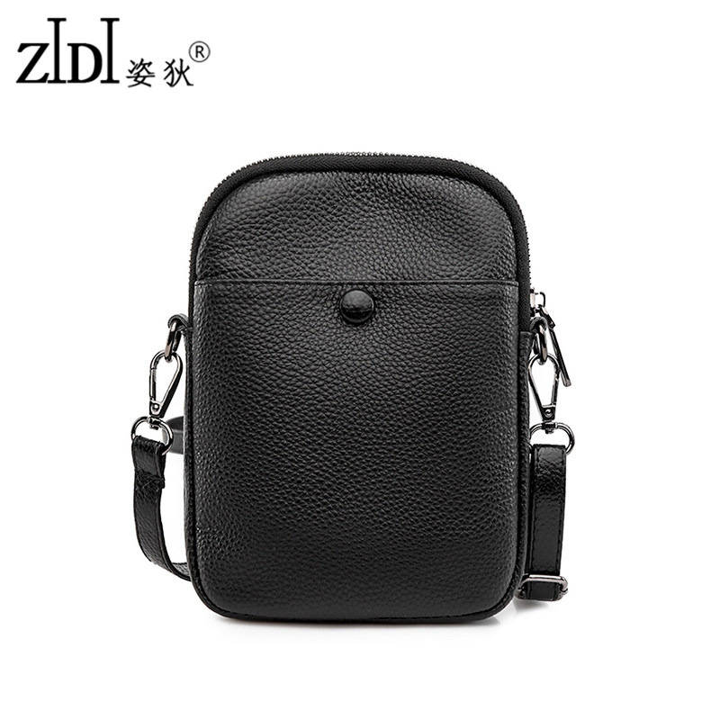 真皮手机包女2025新款头层牛皮单肩斜挎包手机袋软皮挎包迷你小包