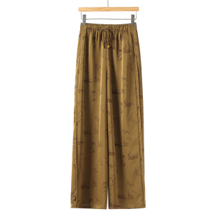 L拉 垂感抽绳松紧阔腿裤 夏装 直筒裤 743 新中式 499西湖阁老