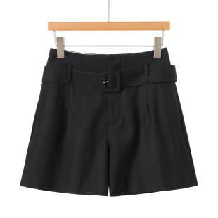 宽脚舒适高腰显长腿阔腿短裤 春装 125 栖 499西湖阁老