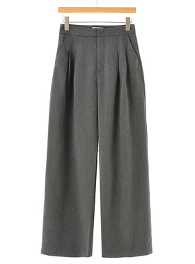 689西湖阁老【知】春装 压纹暗花高挑垂坠感宽脚拖地裤527