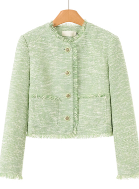 959西湖阁老【栖】春装 毛条流苏娴熟小香风短外套552