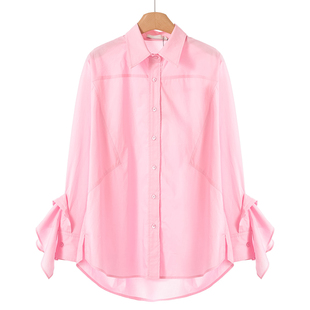 舒适全棉衬衫 659西湖阁老 弧形摆宽松蝙蝠袖 春装 021 栖