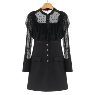 蕾丝拼接镂空荷叶边连衣裙097琳 春季 1199西湖阁老 栖