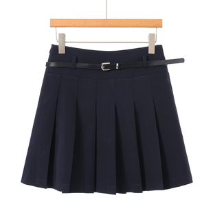 高腰含绵羊毛防走光百褶短裙152 春装 569西湖阁老 文