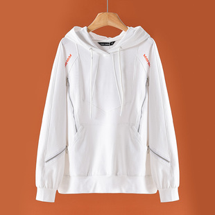 字母插肩袖 春季 多拉链连帽卫衣063 659西湖阁老