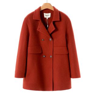 韩系宽松翻领中长双面呢大衣127 冬装 1599西湖阁老 熠