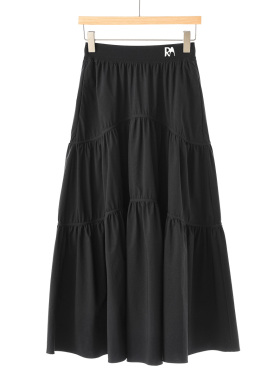 899西湖阁老【莫Y】夏装 松紧腰腰A字版拼接款纯色半身裙121