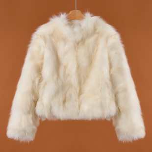 韩版 狐狸毛 冬装 韦 小个子立领轻奢真皮草外套086 女神战袍