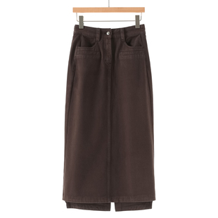 开叉不规则后腰松紧牛仔半身裙695 春装 549西湖阁老 栖