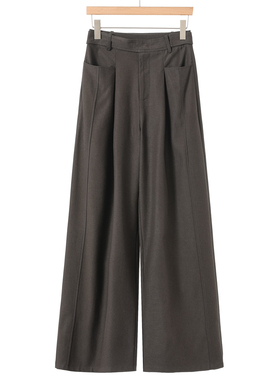 529 56%莱赛尔【兰】春装 腰带收腰遮胯舒适宽脚拖地裤705