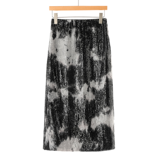 后开叉亮片拼色H型半身裙101 春装 699西湖阁老 文