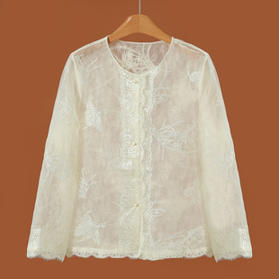 绍 春装 刺绣蕾丝花边镂空纯欲风外套132 幸 668西湖阁老