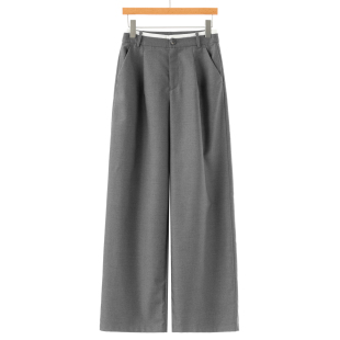 拼接高腰舒适宽脚拖地甩腿裤 春装 811 南 599西湖阁老