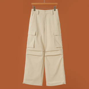 拖地宽脚伞兵裤 659西湖阁老 抽绳收脚工装 春装 231 栖