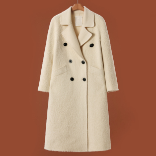 62%绵羊毛 西装 9%羊驼毛 冬装 领长毛双面呢大衣353 文 2699