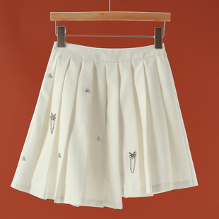 水钻坠百褶防走光不规则短裙107琳 春季 799西湖阁老 栖