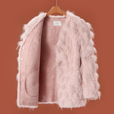 1699 西湖阁老【莫Y】冬装 重工气质感手工仿皮草外套863