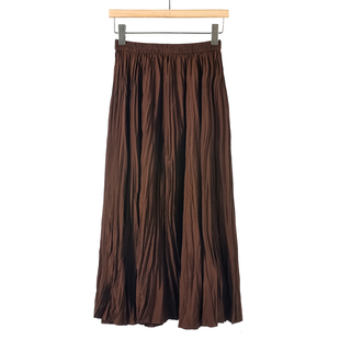 简约褶皱松紧腰纯色A字版 春季 半身裙901 栖 539西湖阁老