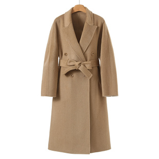 插肩袖 冬装 后开叉双面呢长毛大衣108 南油 12%羊驼贝贝