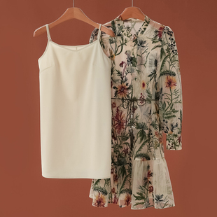 春装 蕾 串珠刺绣立领网纱两件套连衣裙865 100锦纶 1399